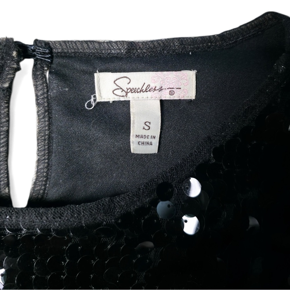 Speechless Black & White Sequin Sparkle Shift Dress - Size Small (S) - Picture 2 of 4